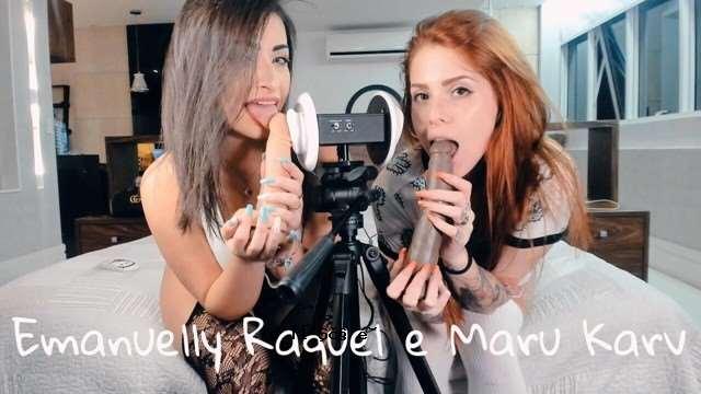 ASMR3DIO 口交 EmanuellyRaquel 日本 Marukarv Tomoe 女孩 ORALBBC [EmanuellyRaquel]