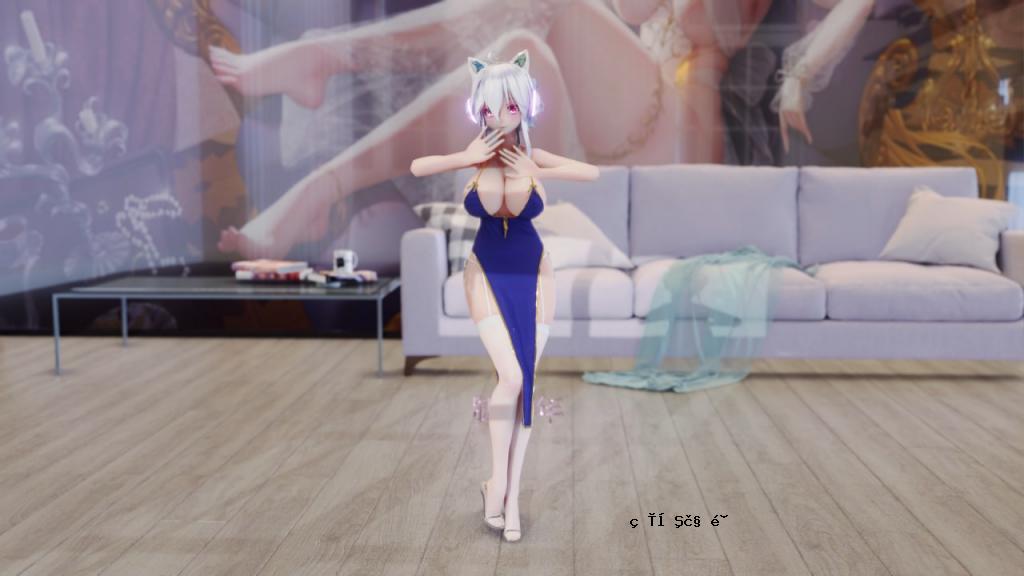 MMD92旗袍白鹤巨乳Yowane SECRE